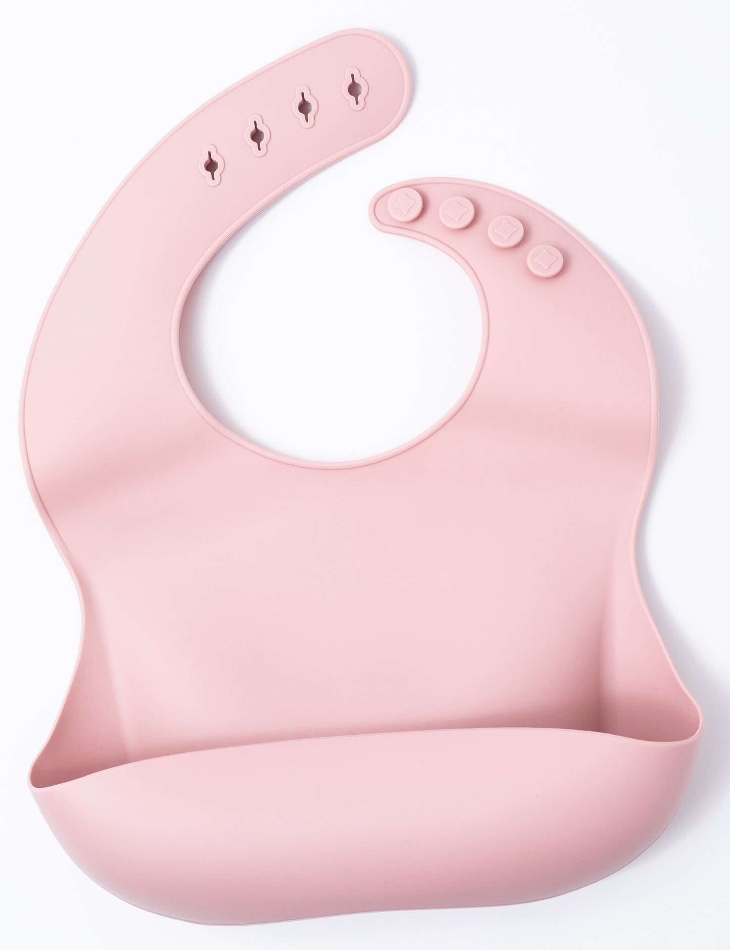 Pink Silicon Baby Bib