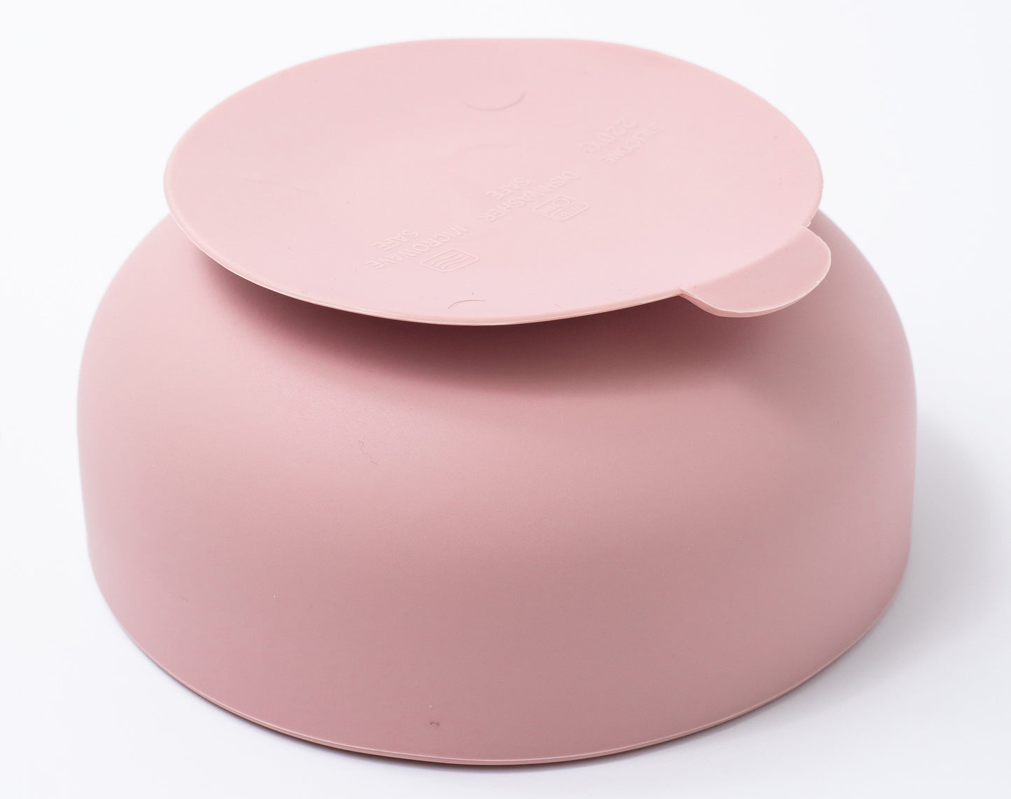 silicon round bowl in pink color