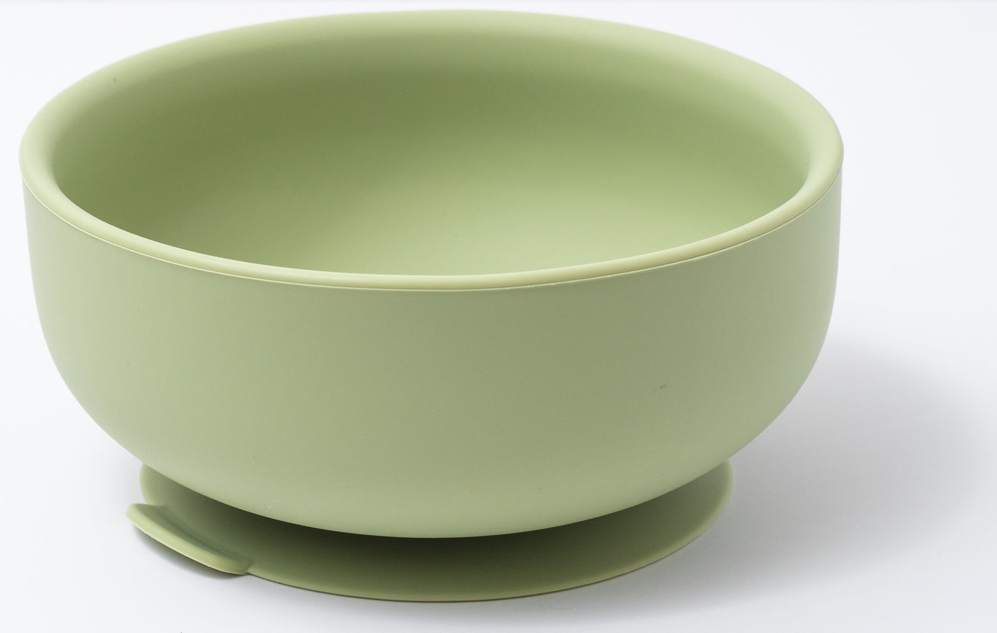 silicon round bowl in green color for babies
