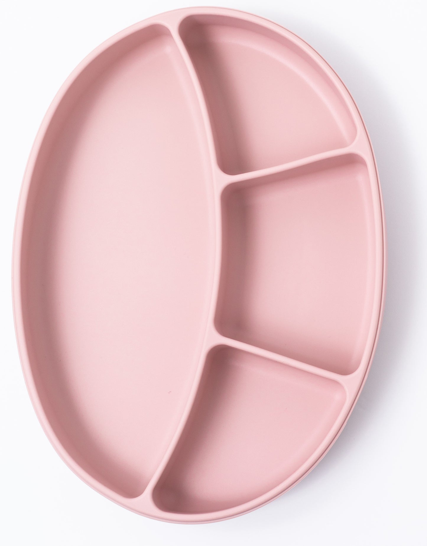 silicon sectioned plate in pink color 