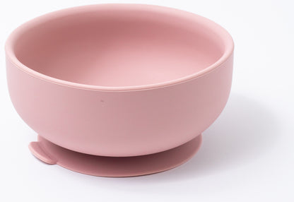 silicon round bowl in pink color for babies