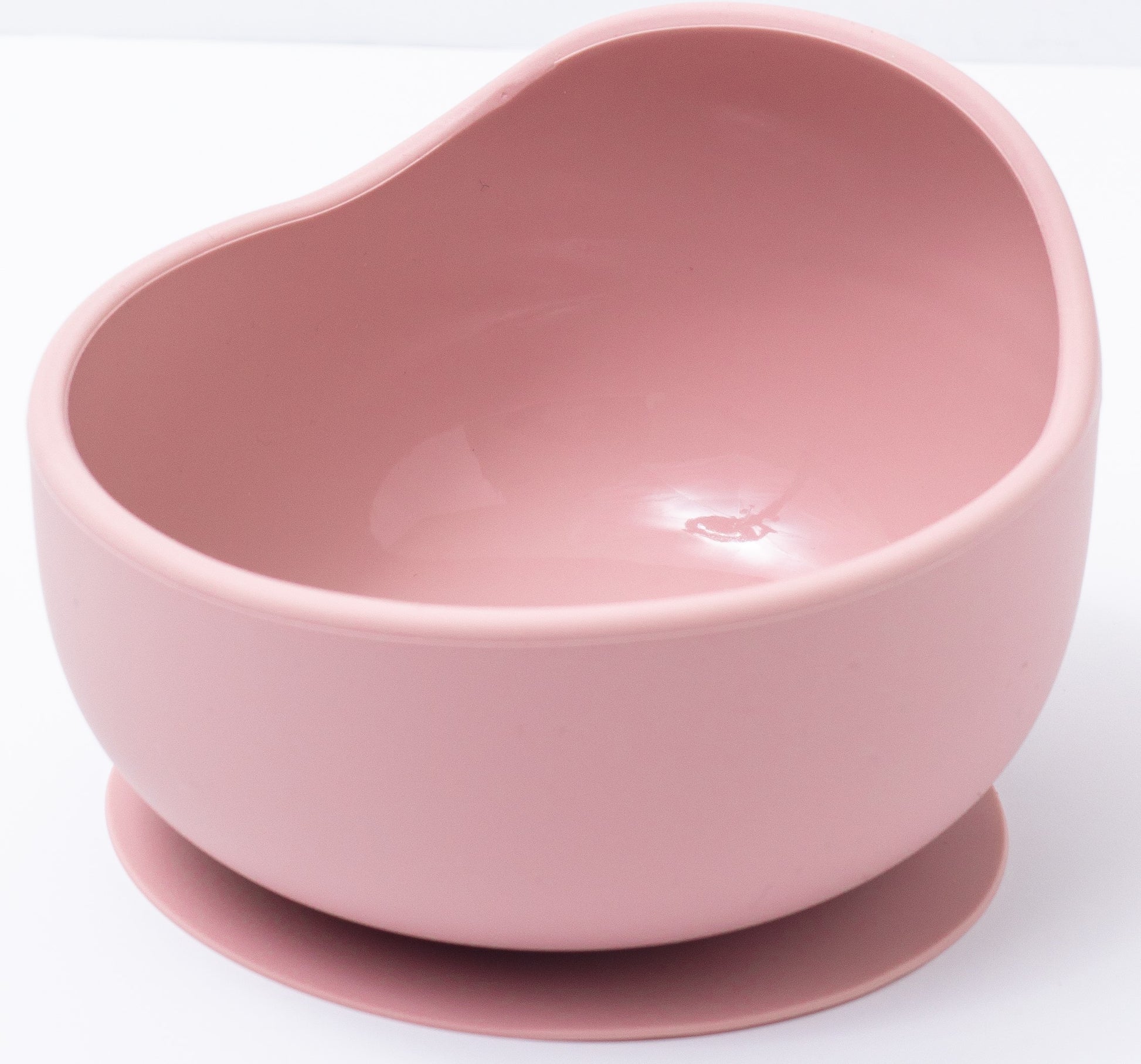 silicon weaning bowl in pink color