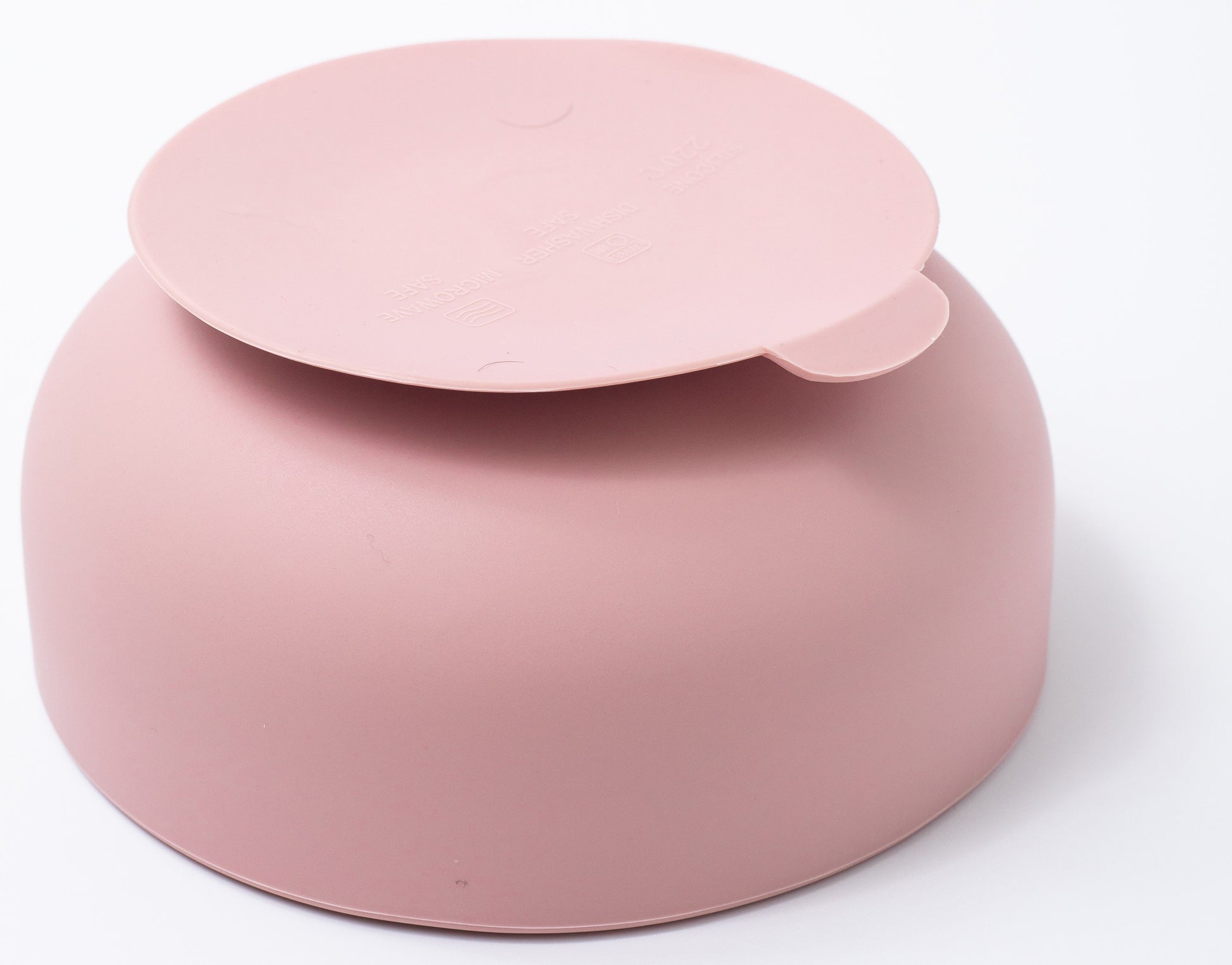 silicon round bowl in pink color for babies