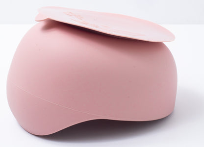 silicon weaning bowl in pink color