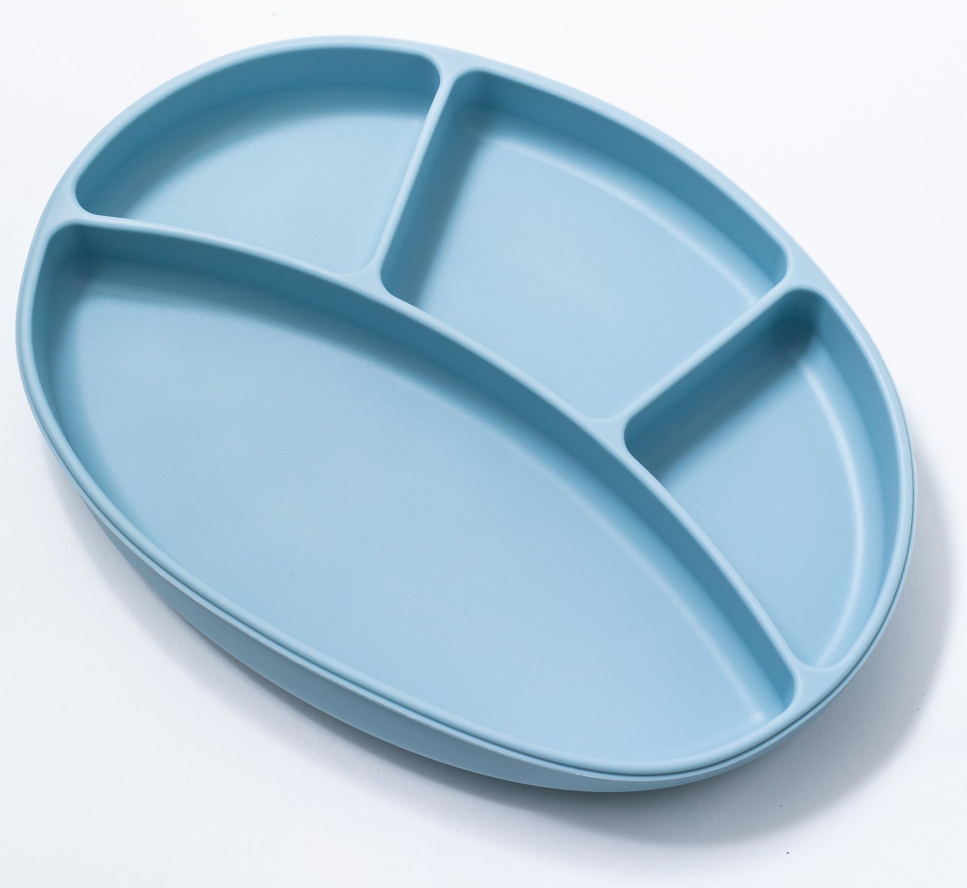 silicon baby sectioned plate in blue color