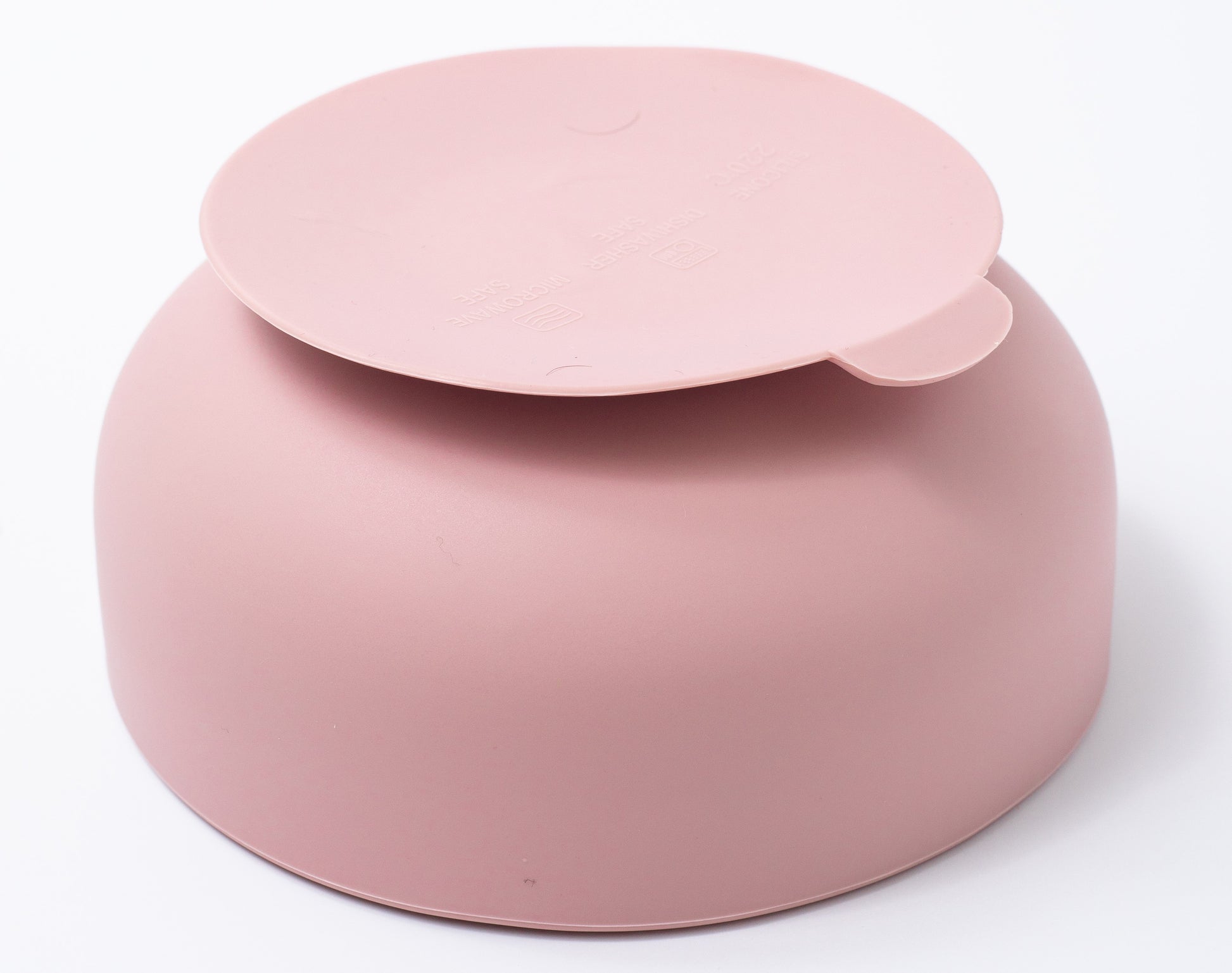 silicon round bowl in pink color