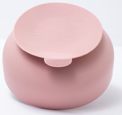 Pink  Silicon Baby Feeding set With Silicon Baby Bowl 